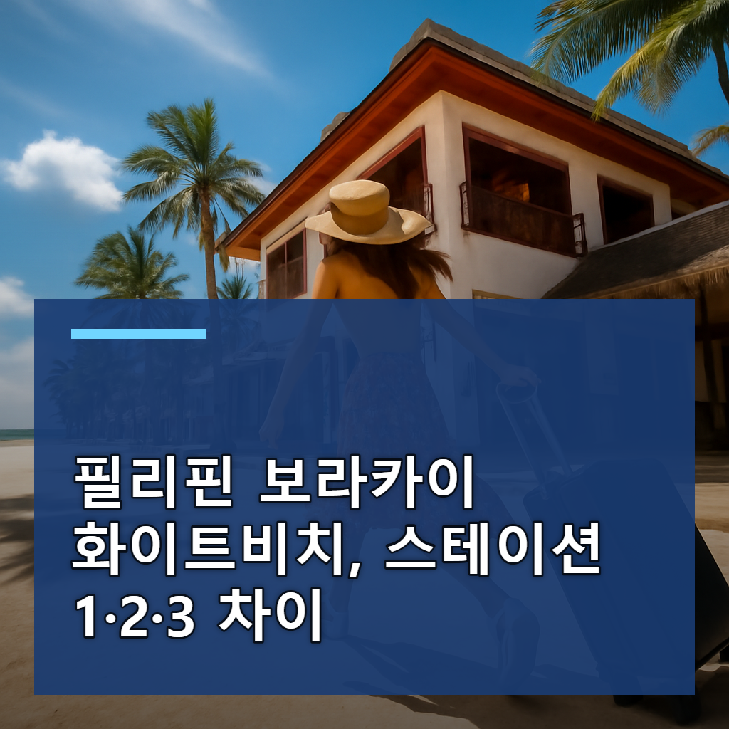 필리핀 보라카이 화이트비치, 스테이션 1·2·3 차이 대표 여행 이미지