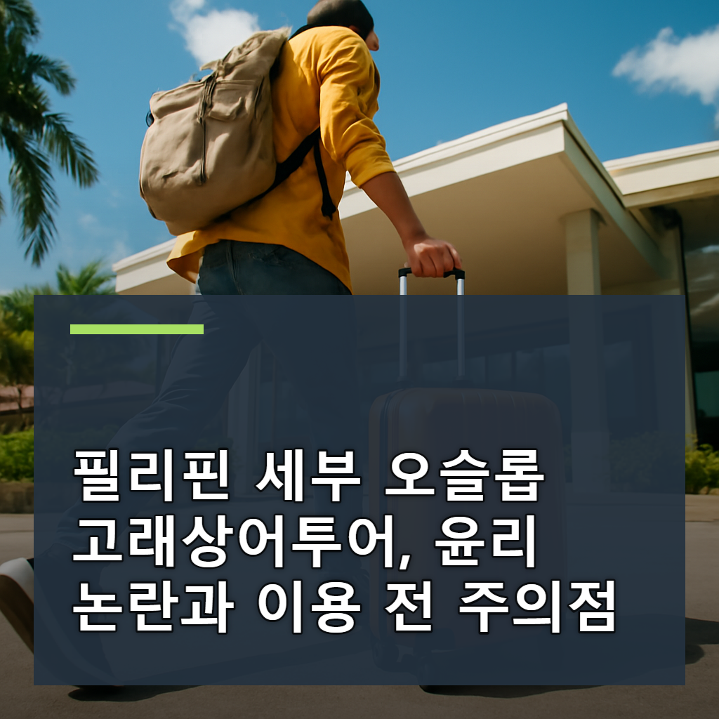 필리핀 세부 오슬롭 고래상어투어, 윤리 논란과 이용 전 주의점 대표 여행 이미지